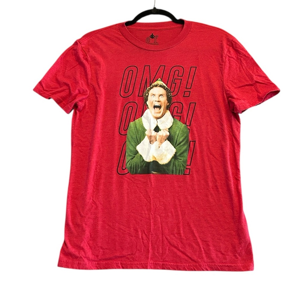 Elf OMG Graphic Tee Christmas t shirt unisex size medium featuring Will Ferrell
